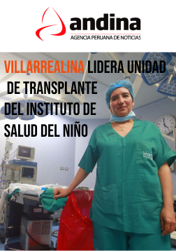 Villarrealina lidera unidad de transplante en Instituto de Salud del Niño